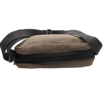 Dolce & Gabbana Shoulder Bag Logo Canvas Corduroy Purse with Extension Function — view 6