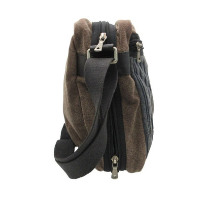 Dolce & Gabbana Shoulder Bag Logo Canvas Corduroy Purse with Extension Function — view 3