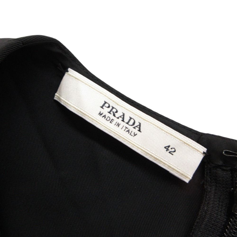 Prada Dress Nylon Stretch Sleeveless Long Black — view 3