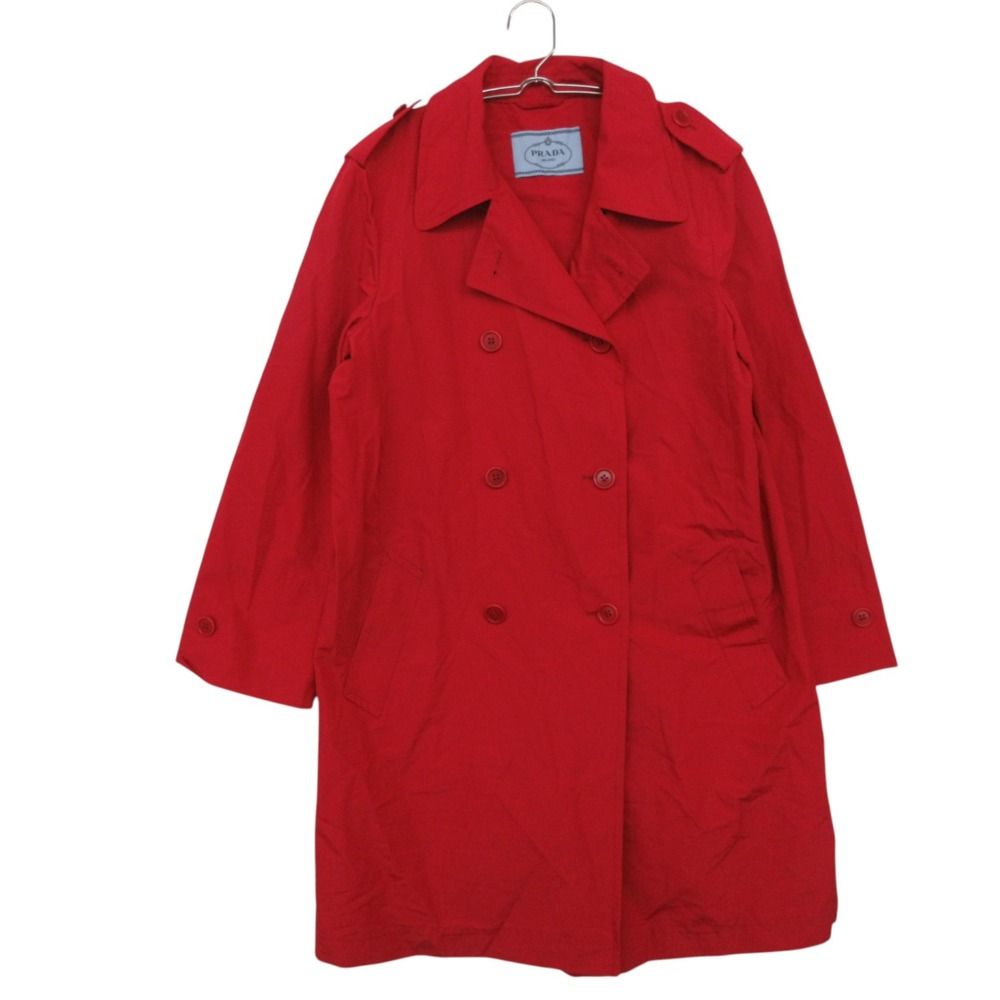 Prada Trench Coat Nylon Spring Jacket Red