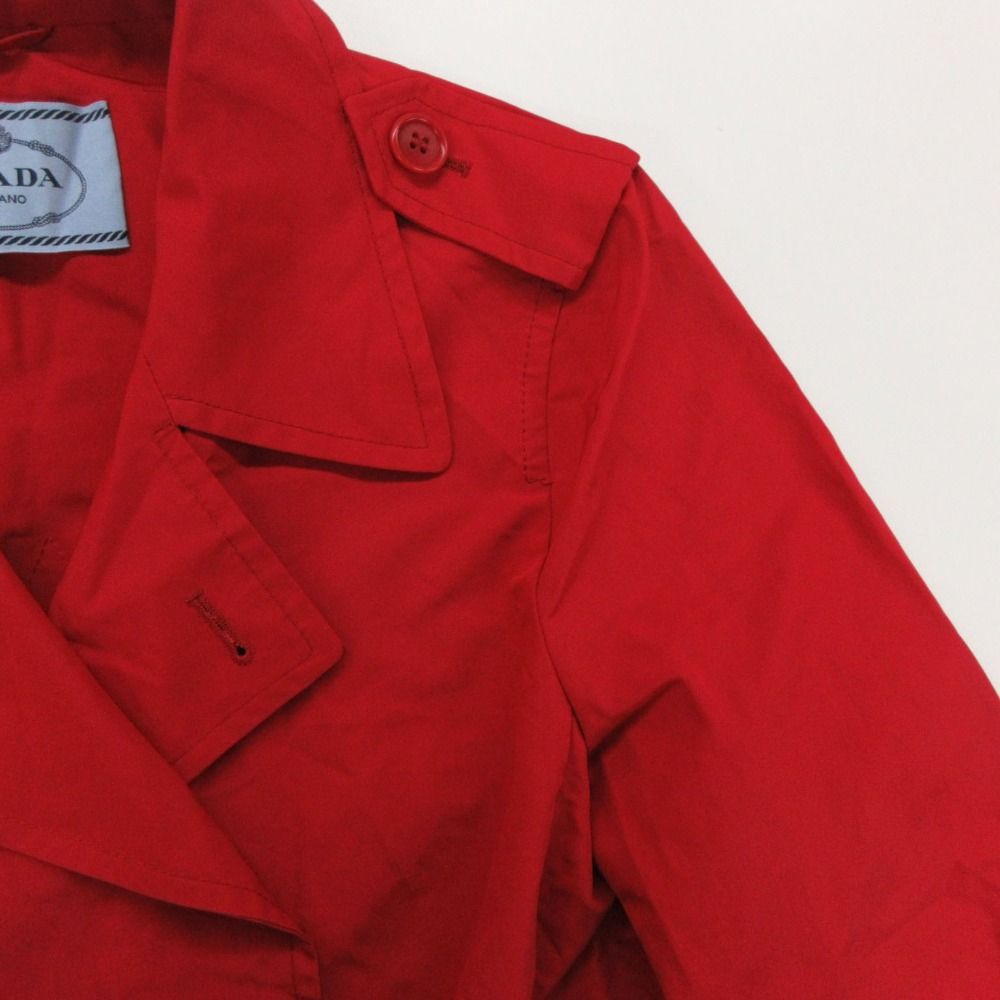 Prada Trench Coat Nylon Spring Jacket Red — view 7