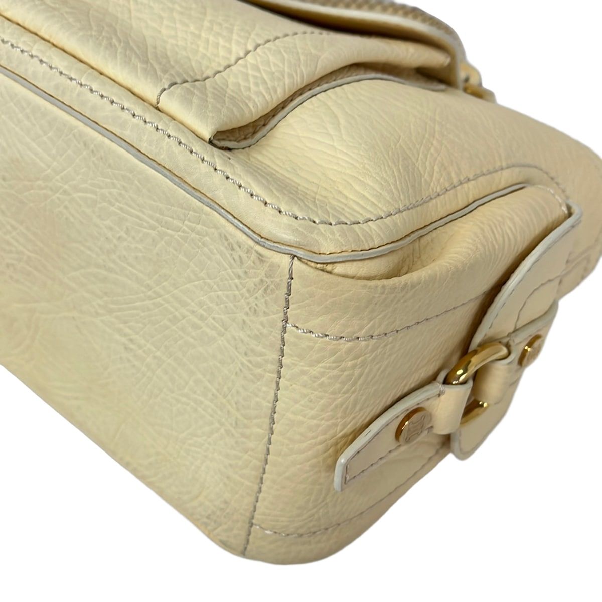 Celine Handbag Boogie Bag Ivory Leather — view 6