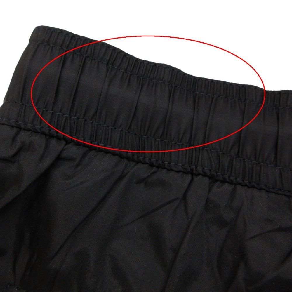 Moncler Shorts Boxer Mare Swim Trunks Logo Elastic Waist Velcro Black MM — view 7