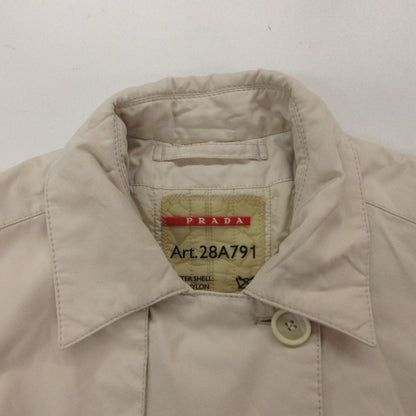 Prada Sports Trench Coat Nylon Polyester Long Light Beige — view 6