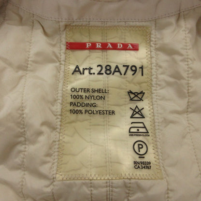 Prada Sports Trench Coat Nylon Polyester Long Light Beige — view 4