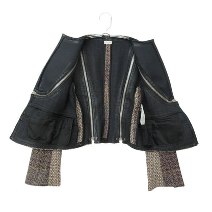 Celine Collarless Jacket by Phoebe Philo Era Tweed Zip Contrast Resort 2010 — view 3