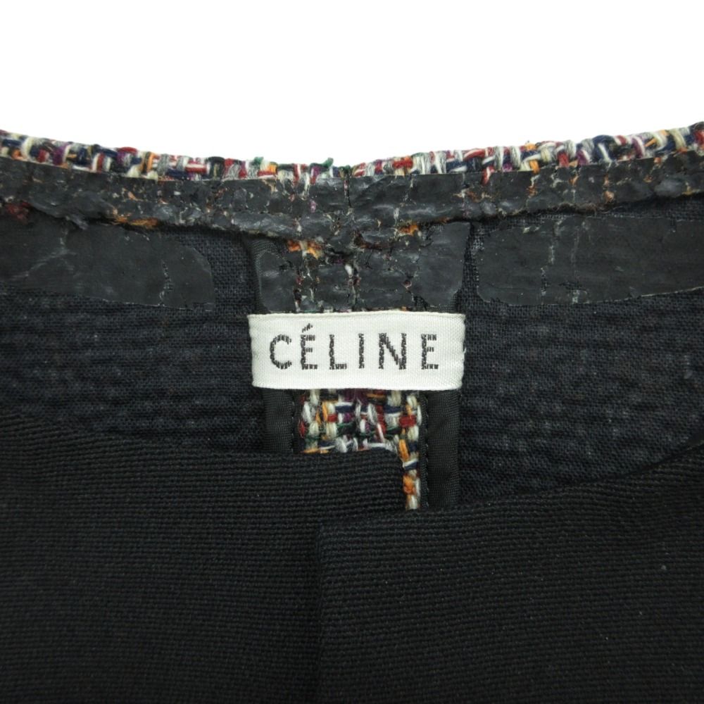 Celine Collarless Jacket by Phoebe Philo Era Tweed Zip Contrast Resort 2010 — view 5