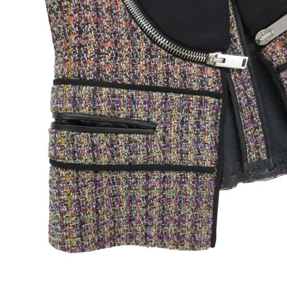 Celine Collarless Jacket by Phoebe Philo Era Tweed Zip Contrast Resort 2010 — view 6