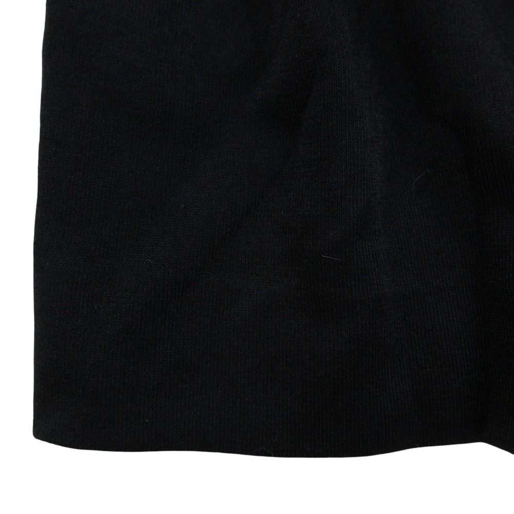 Prada Dress Cotton Wool Knit Contrast Sweatshirt Short Sleeve Black — view 6