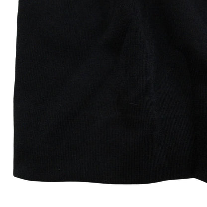 Prada Dress Cotton Wool Knit Contrast Sweatshirt Short Sleeve Black — view 6