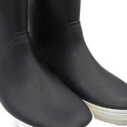 Celine Boots Rain Rubber Logo Shoes Navy — view 6