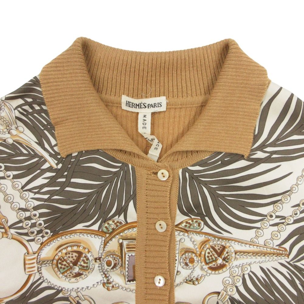 Hermes by Martin Margiela Knit Era Polo Shirt Long Sleeve Twillaine Cashmere — view 3