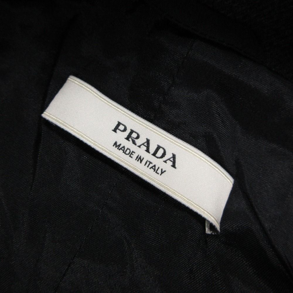 Prada Chesterfield Wool Outer Long Charcoal Gray — view 4