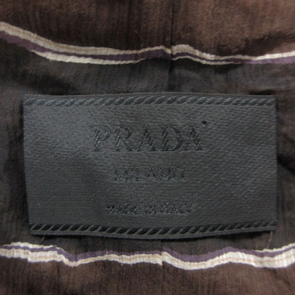 Prada Suits Virgin Wool Tweed Set Tailored Jacket Sleeveless Dress Brown — view 7
