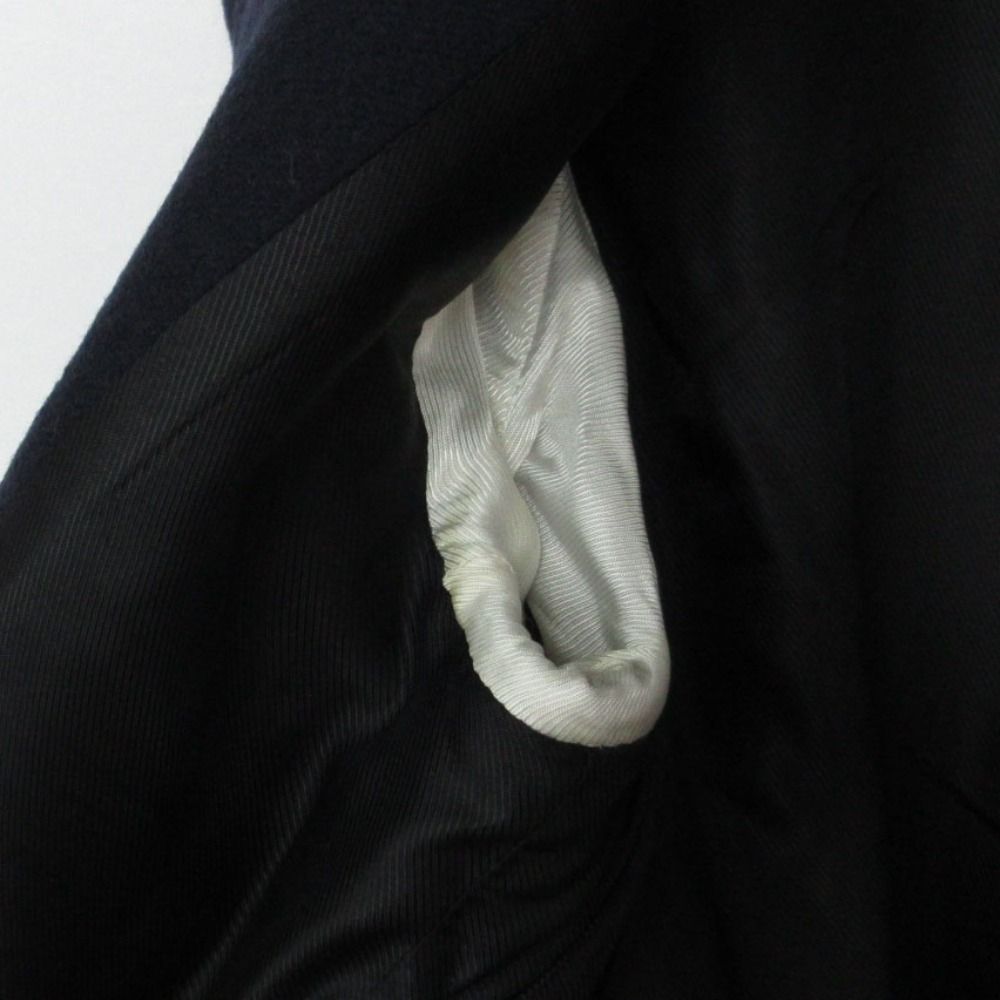 Celine Coat Phoebe Philo Era Crombie Outer Wool 100% Lining Rayon Dark Navy — view 4