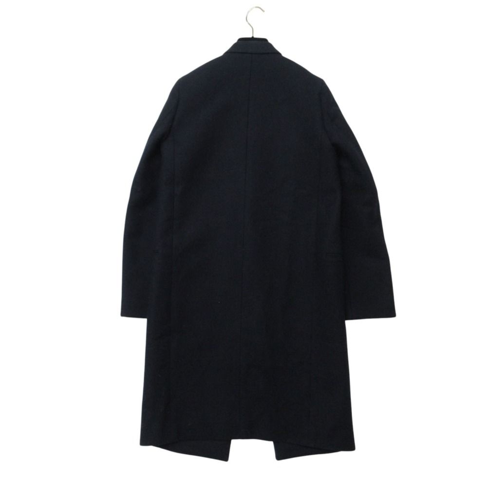 Celine Coat Phoebe Philo Era Crombie Outer Wool 100% Lining Rayon Dark Navy — view 2