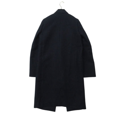 Celine Coat Phoebe Philo Era Crombie Outer Wool 100% Lining Rayon Dark Navy — view 2
