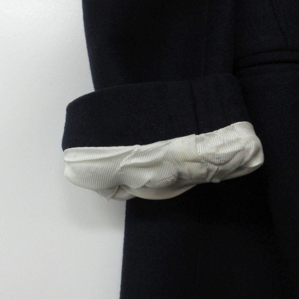 Celine Coat Phoebe Philo Era Crombie Outer Wool 100% Lining Rayon Dark Navy — view 6
