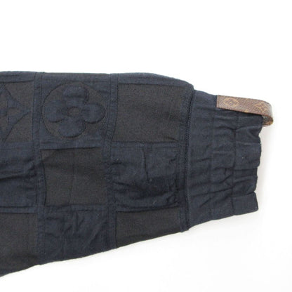 Louis Vuitton Jacket Zip-up Knit Damier Monogram Jacquard Navy Black — view 4
