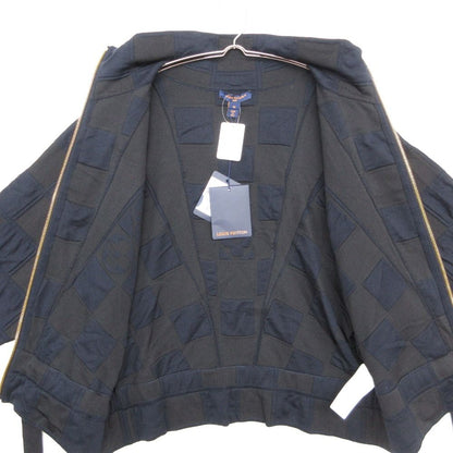 Louis Vuitton Jacket Zip-up Knit Damier Monogram Jacquard Navy Black — view 7