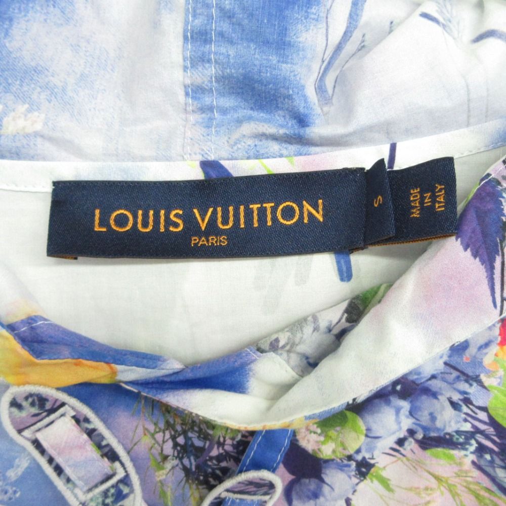 Louis Vuitton by Virgil Abloh Hoodie Anorak Cotton Poplin Floral Flower Top — view 3