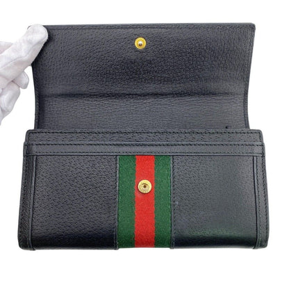 Gucci Ophidia Sherry Line GG Leather Wallet Black — view 4