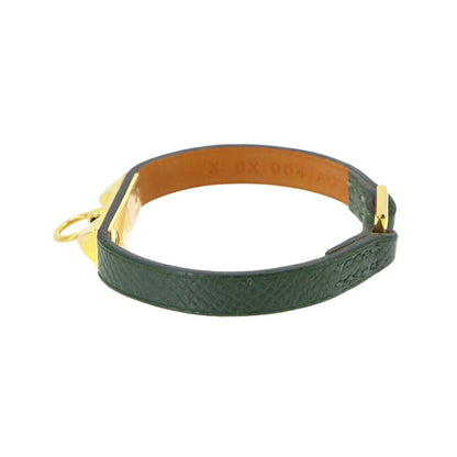 Hermes Mini Rivale Bracelet Epsom Green Gold XS — view 3