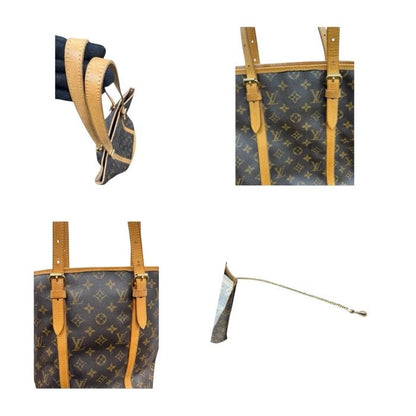Louis Vuitton Monogram Brown Gold Leather Shoulder Bag — view 8