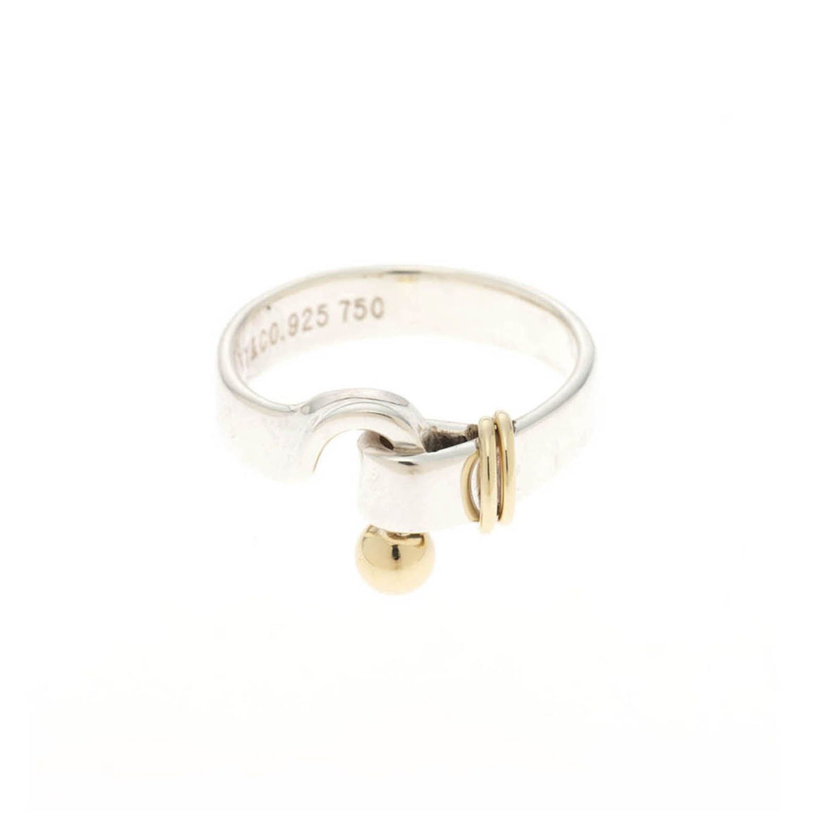 Tiffany & Co Hook & Eye YG Ring Silver