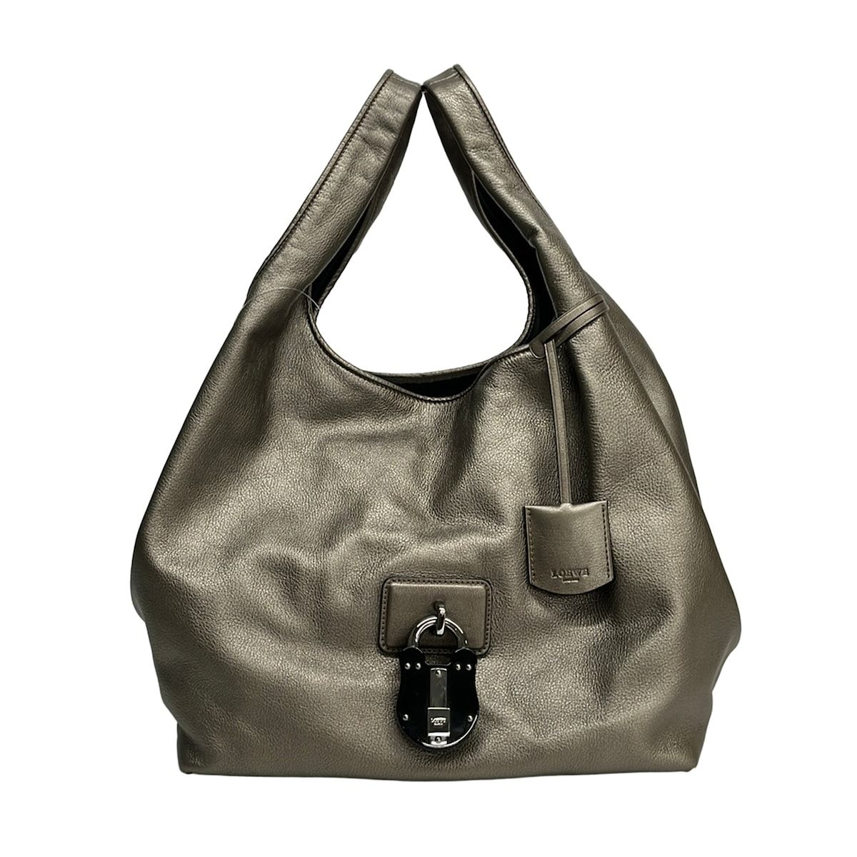 Loewe Tote Bag Karie Gray Beige Leather