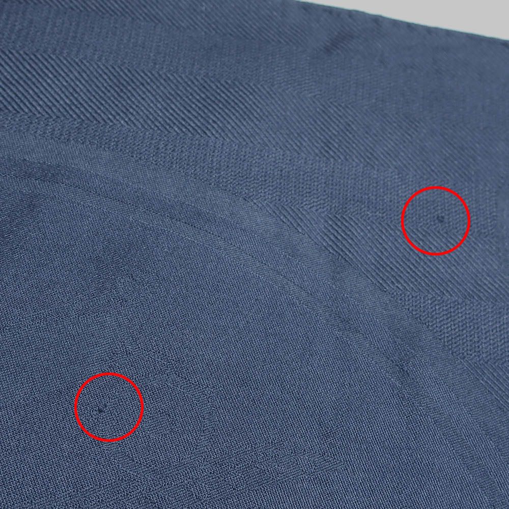 Hermes Shawl New Libris Navy Cashmere Silk Scarf Fringe Large — view 8