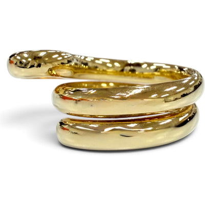 Bottega Veneta Bandeau Frills Ring Gold JP — view 2