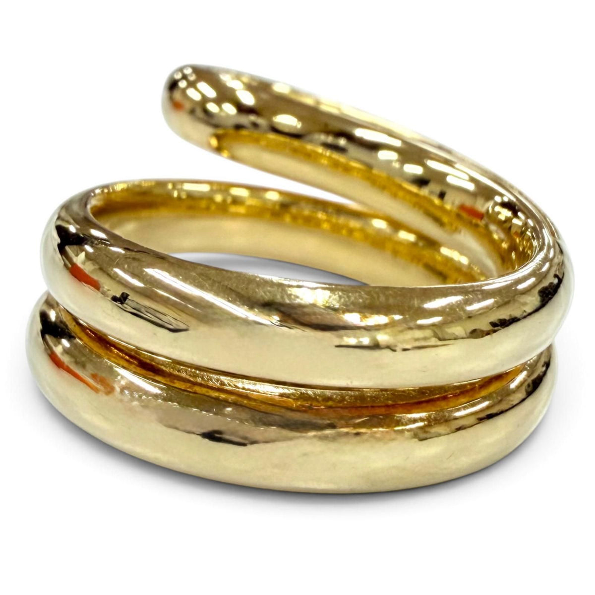 Bottega Veneta Bandeau Frills Ring Gold JP — view 3