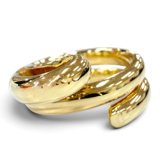 Bottega Veneta Bandeau Frills Ring Gold JP