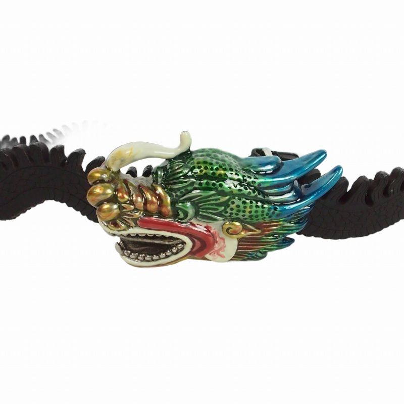 Gucci Michele Era Dragon Buckle Leather Belt 90 36 Black — view 4