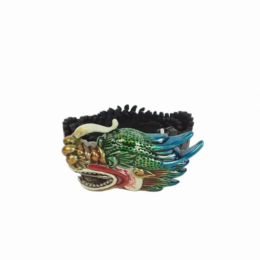 Gucci Michele Era Dragon Buckle Leather Belt 90 36 Black