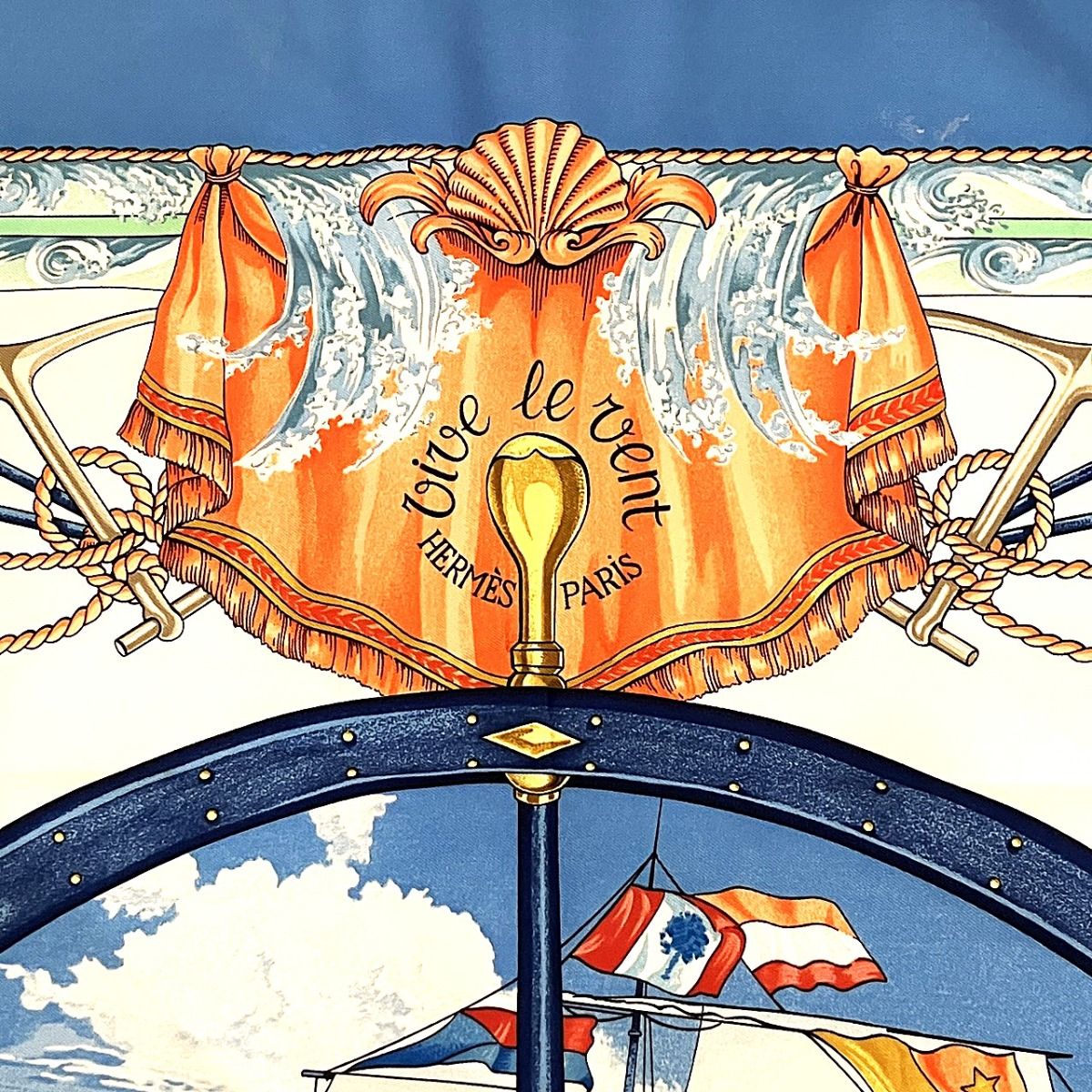 Hermes Carre 90 Vive le Vent Scarf Silk — view 2