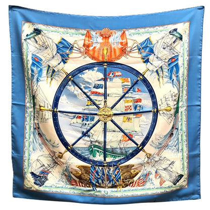 Hermes Carre 90 Vive le Vent Scarf Silk