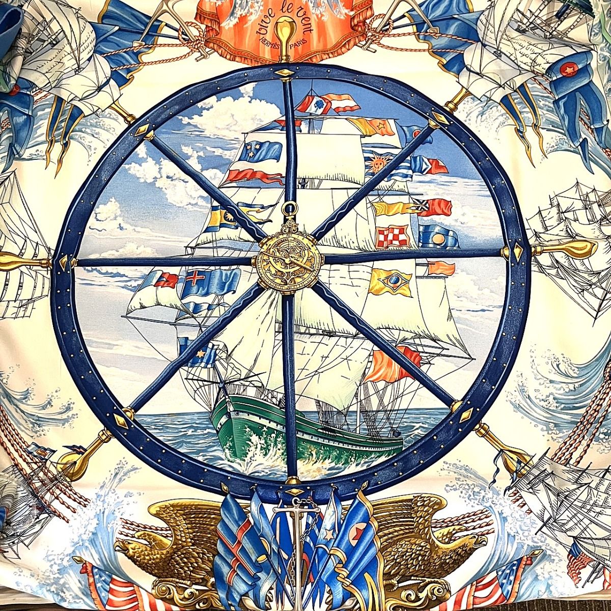 Hermes Carre 90 Vive le Vent Scarf Silk — view 3