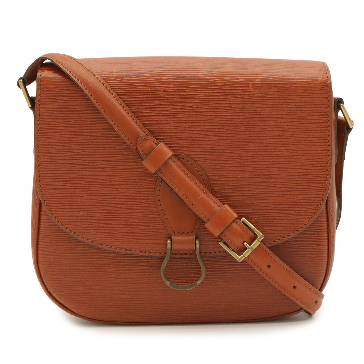 Louis Vuitton Epi Saint-cloud Shoulder Bag Crossbody Leather Kenya Brown Gold