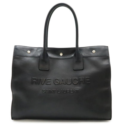 Saint Laurent Paris YSL Rive Gauche Tote Shoulder Bag Leather Black