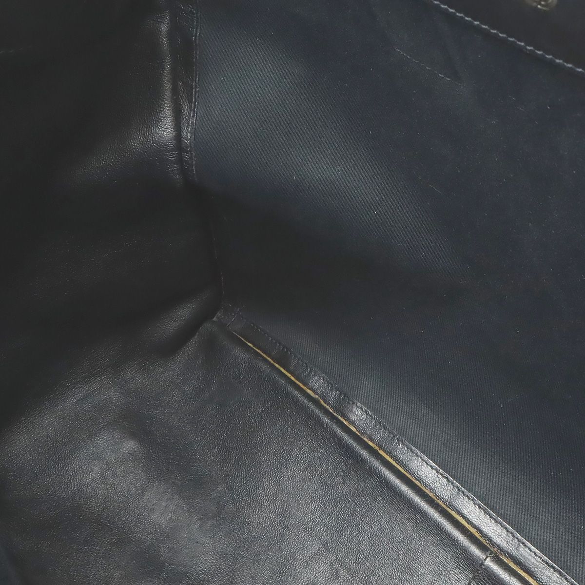 Saint Laurent Paris YSL Rive Gauche Tote Shoulder Bag Leather Black — view 6