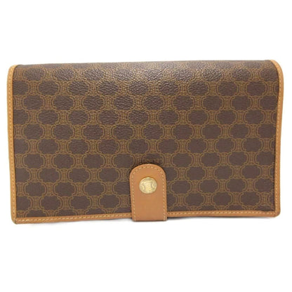 Celine Clutch Pouch Mini Bag Macadam Pattern All Over Print Snap Button Closure