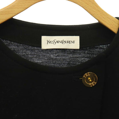 Saint Laurent Cardigan Long Sleeve Crew Neck Wool Black M — view 6