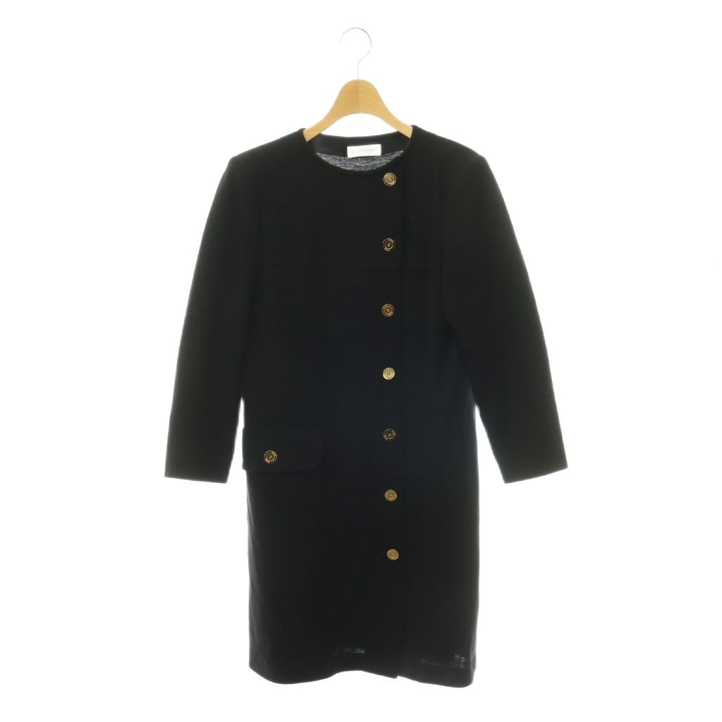Saint Laurent Cardigan Long Sleeve Crew Neck Wool Black M