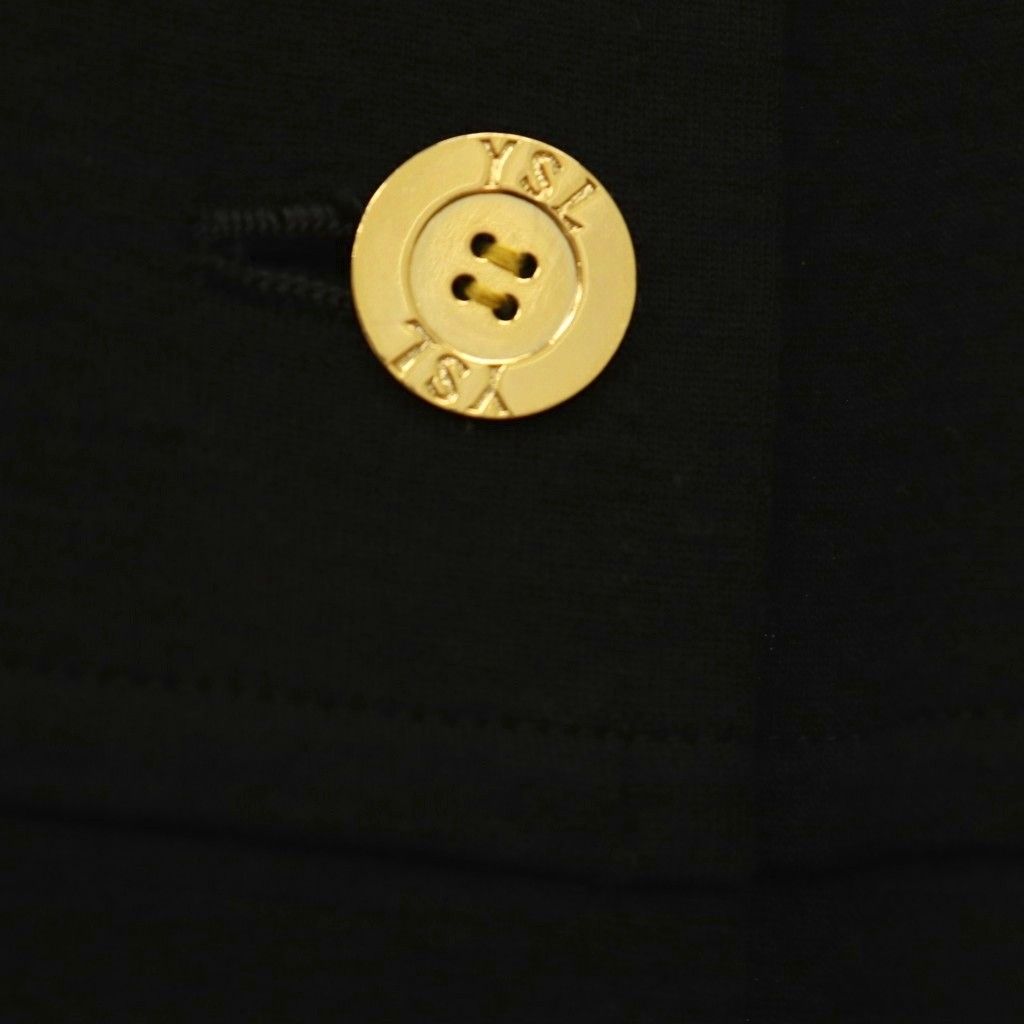 Saint Laurent Cardigan Long Sleeve Crew Neck Wool Black M — view 5