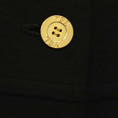 Saint Laurent Cardigan Long Sleeve Crew Neck Wool Black M — view 5