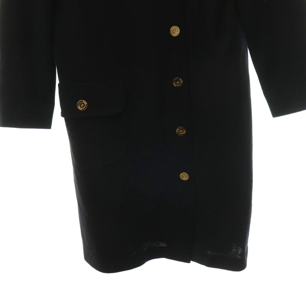 Saint Laurent Cardigan Long Sleeve Crew Neck Wool Black M — view 4