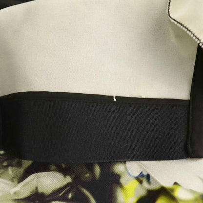 Prada Silk Skirt Mini Flare Floral Pattern All Over Print Black Multicolor 38 — view 8
