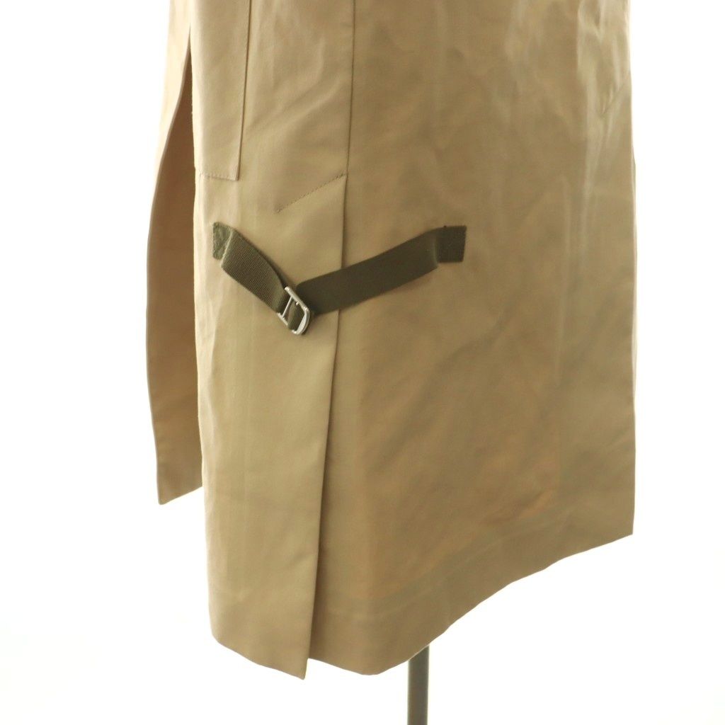 Miu Miu Soutien Collar Coat Long Water Resistance Beige — view 5